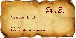 Szatur Erik névjegykártya